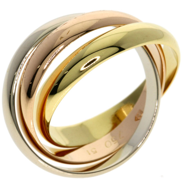 カルティエ Cartier リング 指輪 トリニティ クラシック K18WG K18YG  