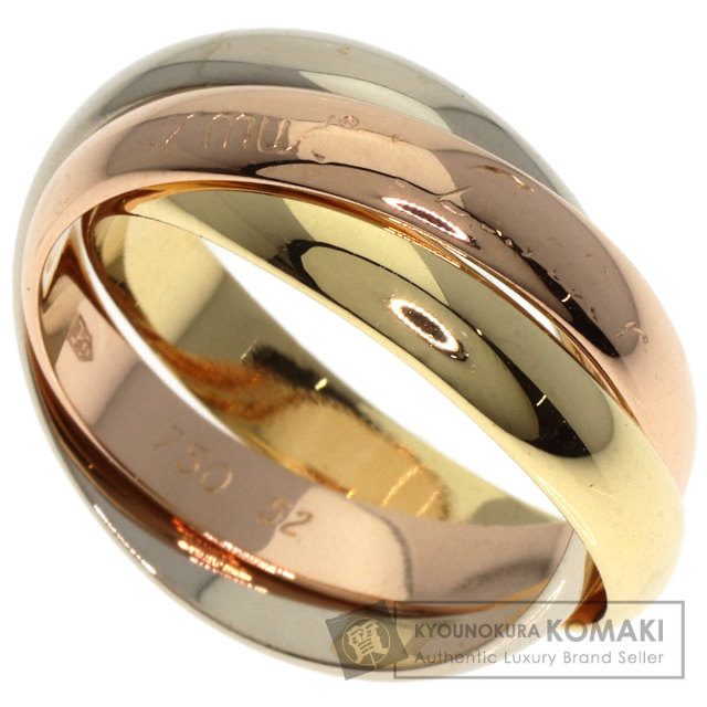 極美品✨ カルティエ リング 指輪 トリニティ pg yg wg #52 CARTIER カルティエ トリニティ #52 リング・指輪 K18イエロー