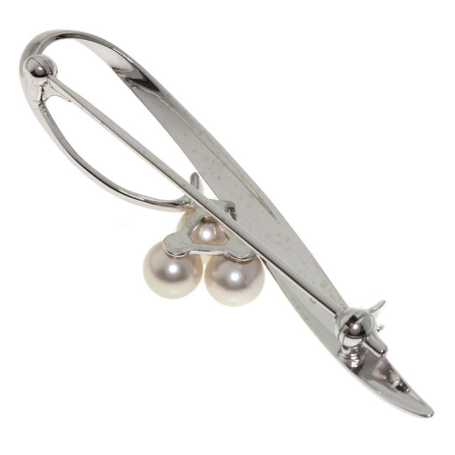SILVER　K18 パール　ブローチ MIKIMOTO ミキモト パール 真珠 ブローチ K18ホワイトゴールド