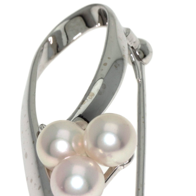 MIKIMOTO ミキモト パール 真珠 ブローチ K18ホワイトゴールド