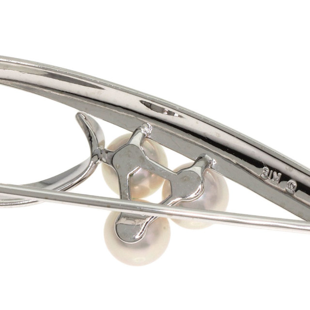 MIKIMOTO ミキモト パール 真珠 ブローチ K18ホワイトゴールド