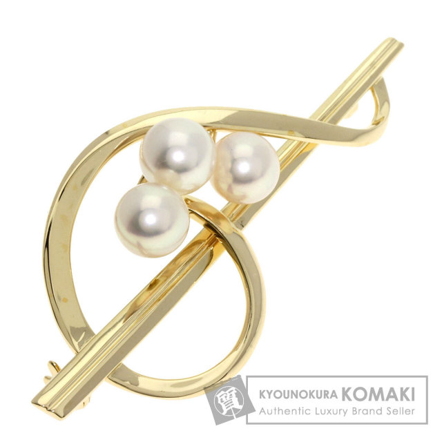 kikiさん専用ミキモト ブローチ 真珠付き　【完全未使用】 MIKIMOTO ミキモト パール 真珠 ブローチ K14イエローゴールド