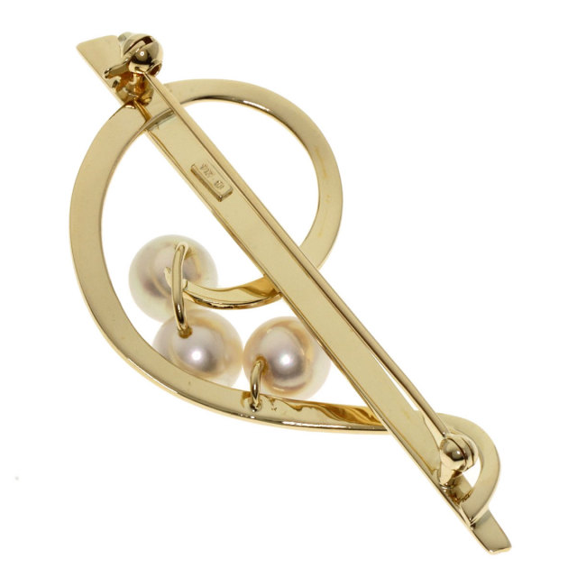 ミキモトMIKIMOTO パール K14 ゴールド　ブローチ MIKIMOTO ミキモト パール 真珠 ブローチ K14イエローゴールド