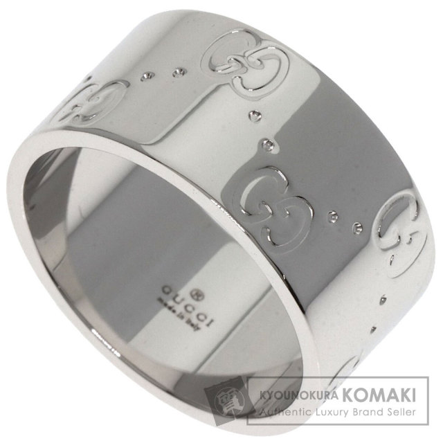 GUCCI グッチ GG ロゴ #11 リング・指輪 K18ホワイトゴールド