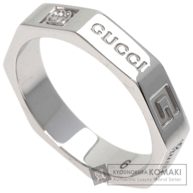 [中古]グッチ オクタゴナルリング 750WG K18WG 12号　指輪 GUCCI グッチ オクタゴナル #6 リング・指輪 K18ホワイト