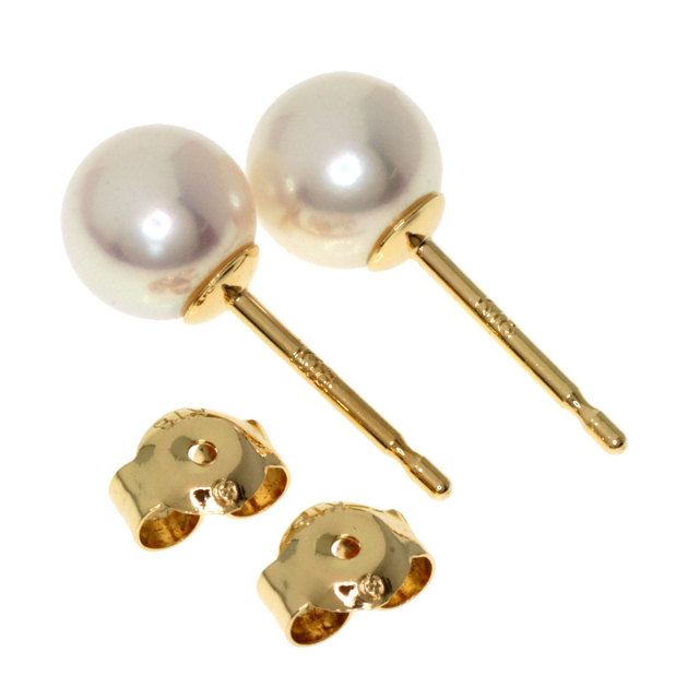 TASAKI タサキ パール 真珠 ピアス K18イエローゴールド レディース  
