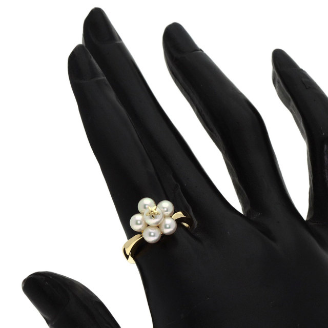 MIKIMOTO ミキモト パール 真珠 リング・指輪 K18イエロー