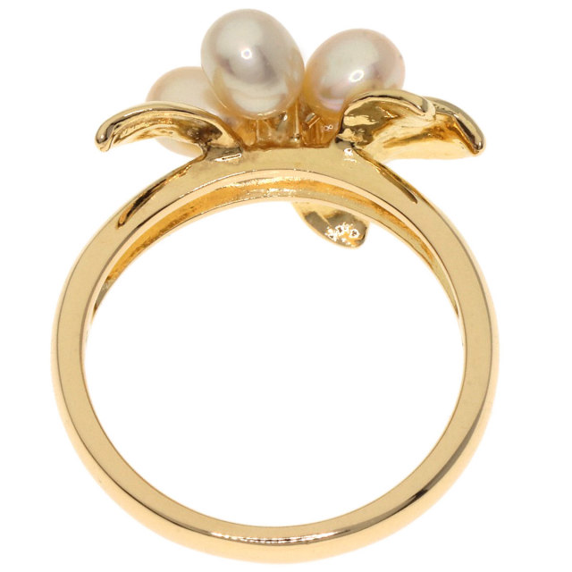 タサキ リング・指輪 フラワー パール 真珠 1P ダイヤモンド