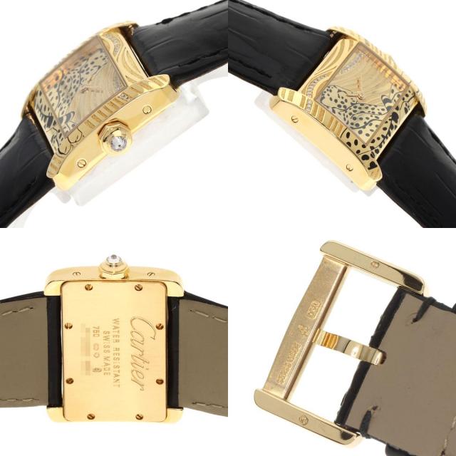 CARTIER カルティエ WA301836 ミニタンク ディヴァン パンサー ダイヤモンド 20本限定 腕時計 K18YG アリゲーター レディース [中古] CARTIER カルティエ WA301836 ミニタンク ディヴァン パンサー