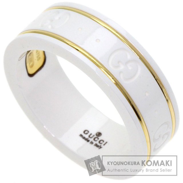 GUCCI グッチ GG アイコン 白セラミック #15 リング・指輪