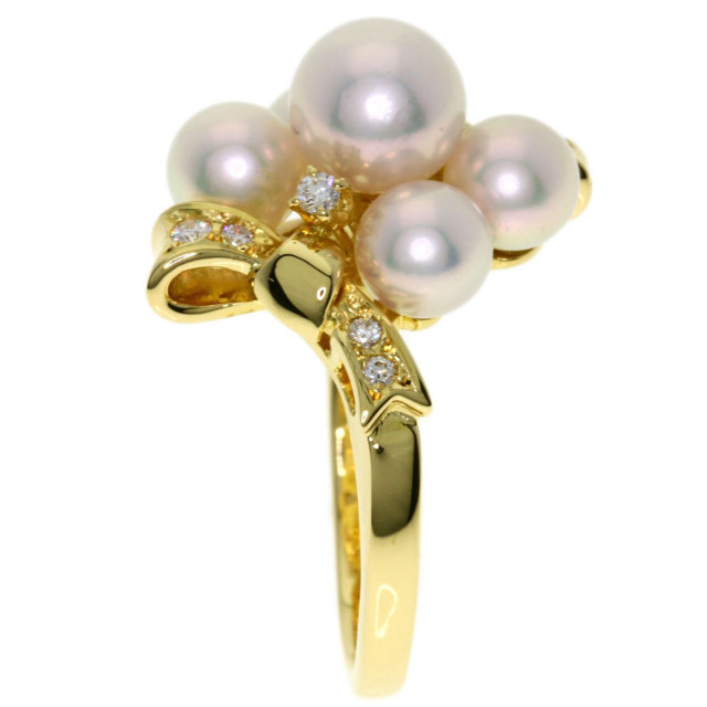 MIKIMOTO ミキモト パール 真珠 ダイヤモンド リング・指輪 K18