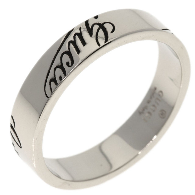 GUCCI グッチ アイコン プリント #11 リング・指輪 K18ホワイト