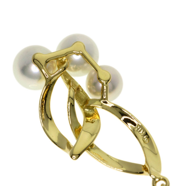 MIKIMOTO ミキモト リーフ パール 真珠 ネックレス K18イエロー