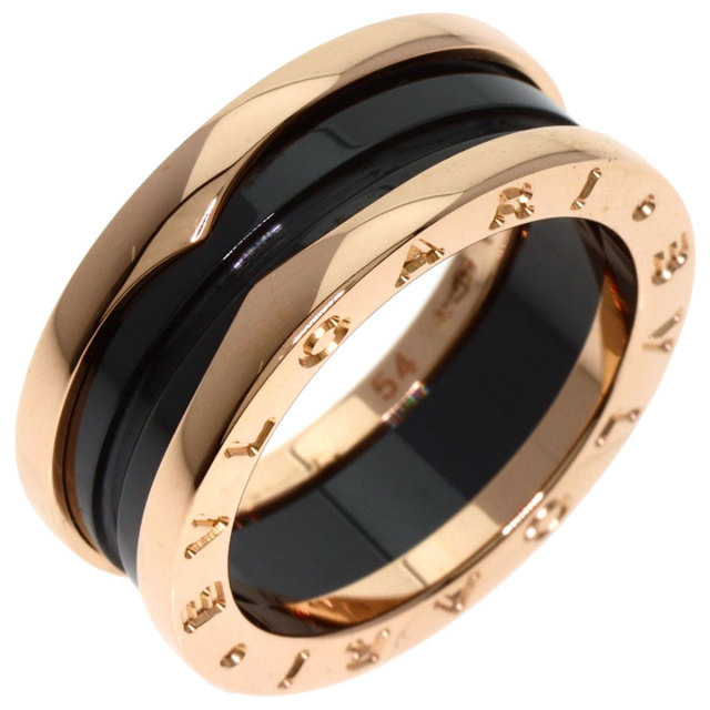 BVLGARI リング 黒 ブルガリB-ZEROリング #64 黒 ユニセックス リング・指輪 22.5号
