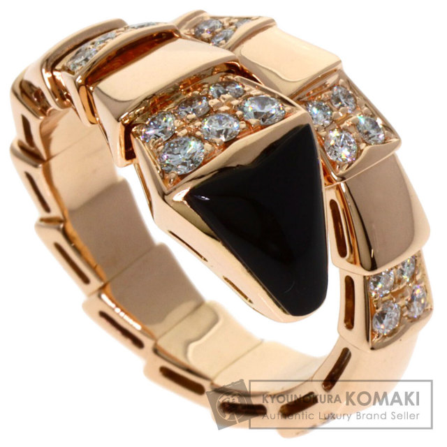 BVLGARIリング指輪フリップダイヤ&オニキスWG K18 50号