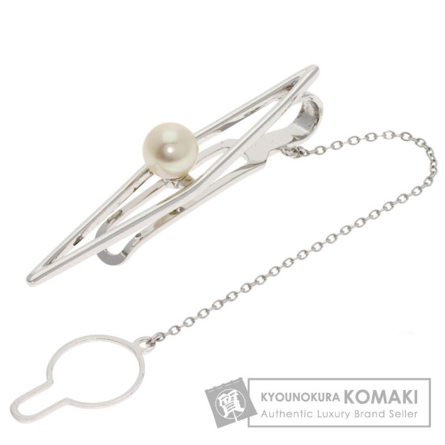 MIKIMOTO ミキモト パール 真珠 タイピン K14ホワイトゴールド