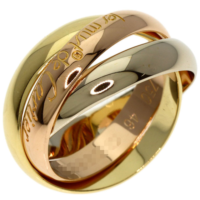 カルティエ　ゴールド スリーカラートリニティリング　46 カルティエ ゴールド スリーカラートリニティリング 46 楽天市場