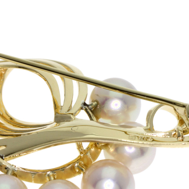 ○✨美品　MIKIMOTOミキモト ブローチK14 楽天市場】ミキモト パール 真珠 ブローチ K14イエローゴールド