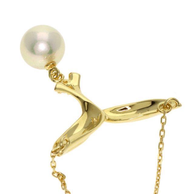 MIKIMOTO ミキモト パール 真珠 1P ダイヤモンド ネックレス K18