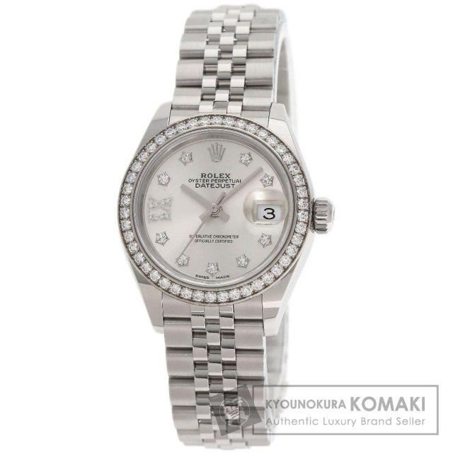 ROLEX ロレックス 79159G デイトジャスト 10P ベゼル ダイヤモンド 腕時計 K18WG K18WG ダイヤモンド レディース [中古] ROLEX ロレックス 79159G デイトジャスト 10P ベゼル ダイヤモンド