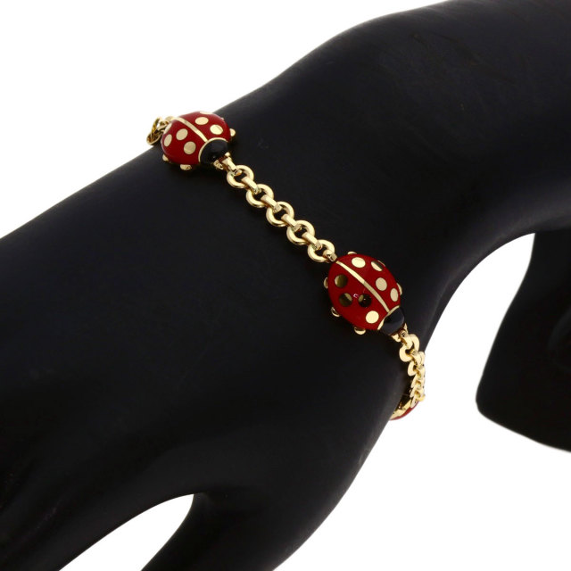 CARTIER カルティエ てんとう虫 モチーフ ブレスレット K18イエロー