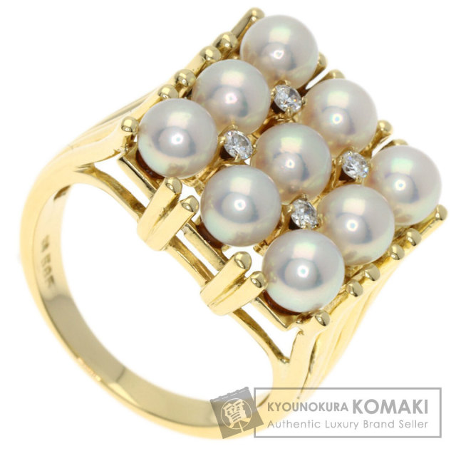 MIKIMOTO ミキモト パール 真珠 ダイヤモンド リング・指輪 K14