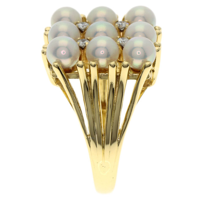 MIKIMOTO ミキモト パール 真珠 ダイヤモンド リング・指輪 K14