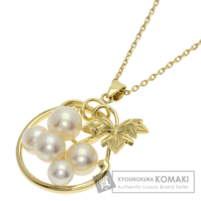 MIKIMOTO ミキモト イニシャル M 1P ダイヤモンド ネックレス K18