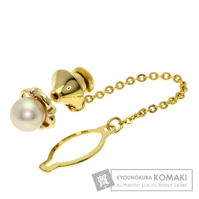 MIKIMOTO ミキモト パール 真珠 タイピン K14ホワイトゴールド メンズ