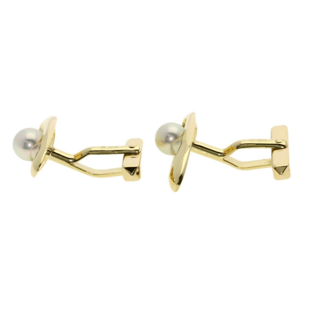美品✨MIKIMOTO ミキモト　K14YG 11g パール　カフス ミキモト カフス カフリンクス K14YG イエローゴールド レディース