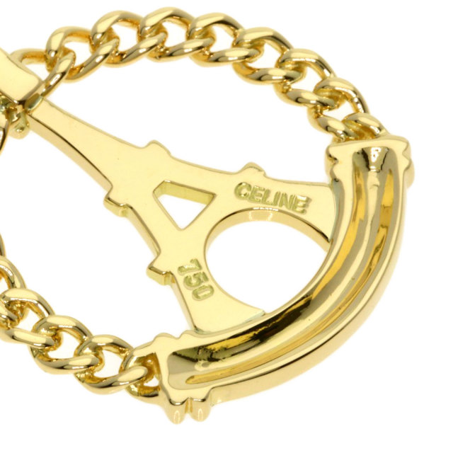 【美品】　CELINE セリーヌ　エッフェル塔　凱旋門　ネックレス　ゴールド CELINE セリーヌ エッフェル塔 ペンダントトップ K18イエローゴールド