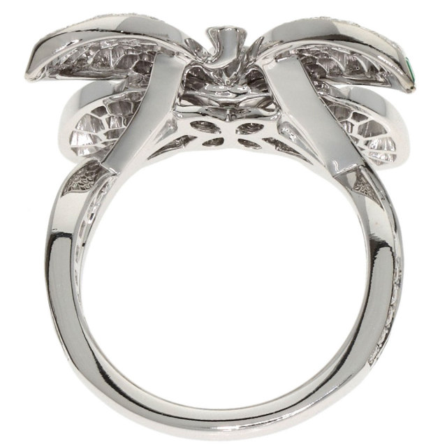 グラフ リング・指輪 プリンセス バタフライ ダイヤモンド エメラルド