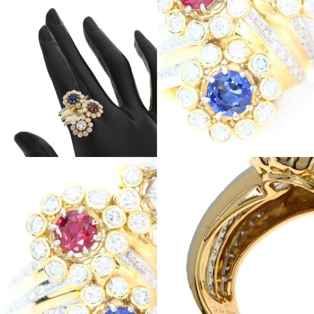 NOBUKO ISHIKAWA 石川暢子 フラワー サファイア ルビー ダイヤモンド