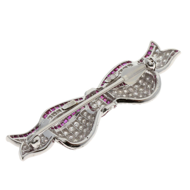 HARRY WINSTON ハリーウィンストン リボン ルビー ダイヤモンド