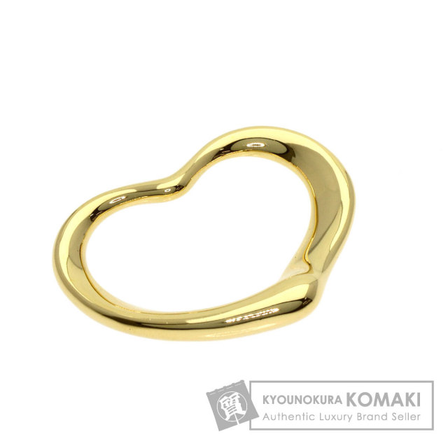 美品 オールドティファニー オープンハート ピアス 片方 k18 ゴールド ティファニーエルサペレッティオープンハートピアスイエローゴールド片耳