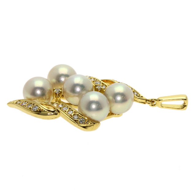 MIKIMOTO ミキモト パール 真珠 ダイヤモンド ペンダントトップ K18