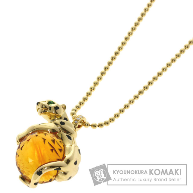 カルティエ ネックレス パンテール シトリン ツァボライト ガーネット ダイヤモンド