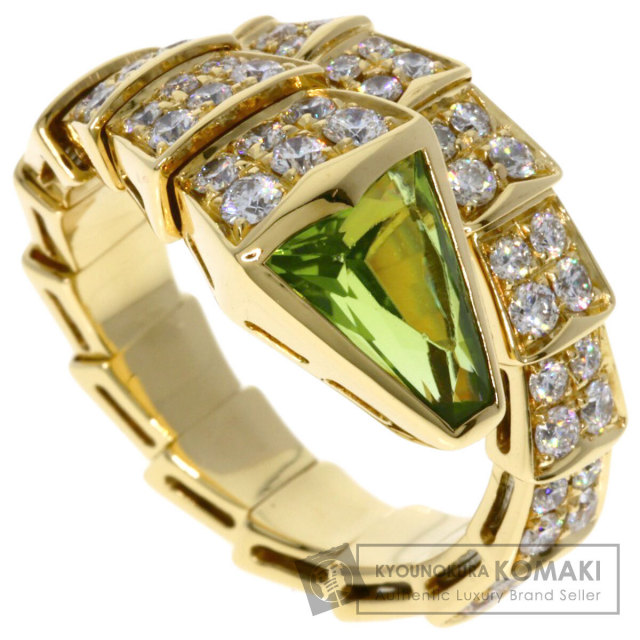 ブルガリ ネックレス セルペンティ ペリドット ダイヤモンド Lサイズ