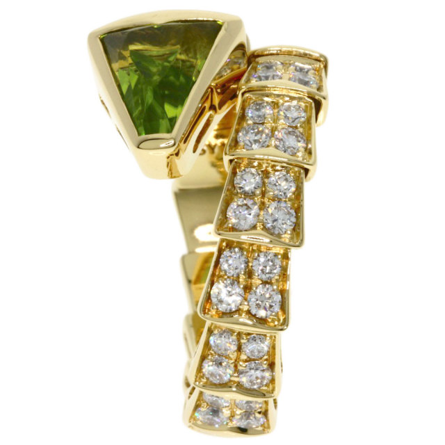 ブルガリ ネックレス セルペンティ ペリドット ダイヤモンド Lサイズ