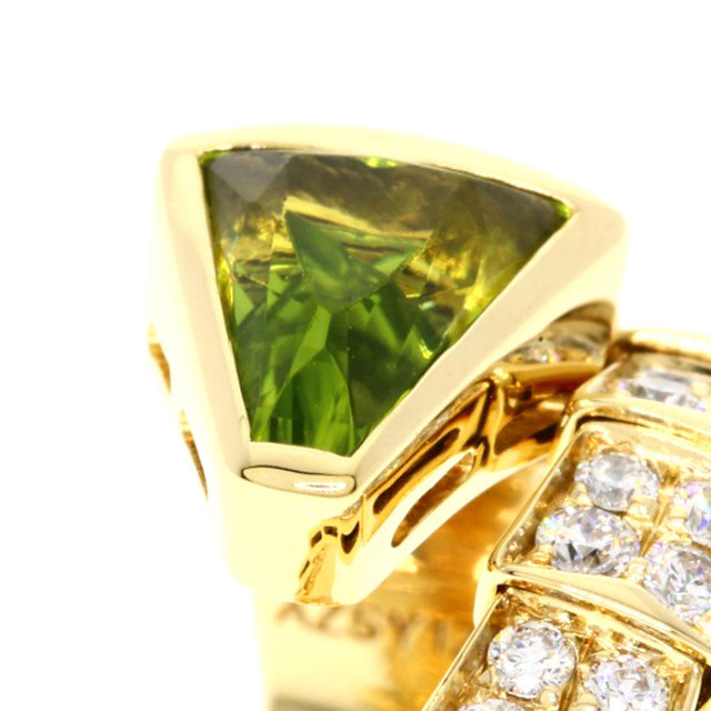 ブルガリ ネックレス セルペンティ ペリドット ダイヤモンド Lサイズ