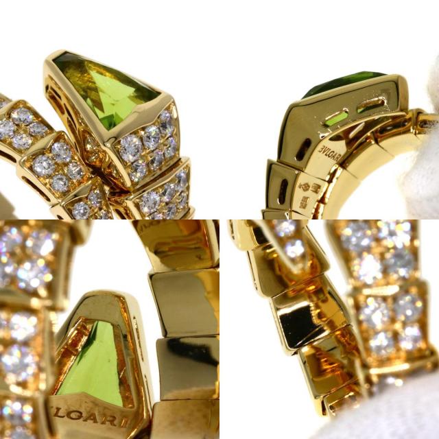 ブルガリ ネックレス セルペンティ ペリドット ダイヤモンド Lサイズ