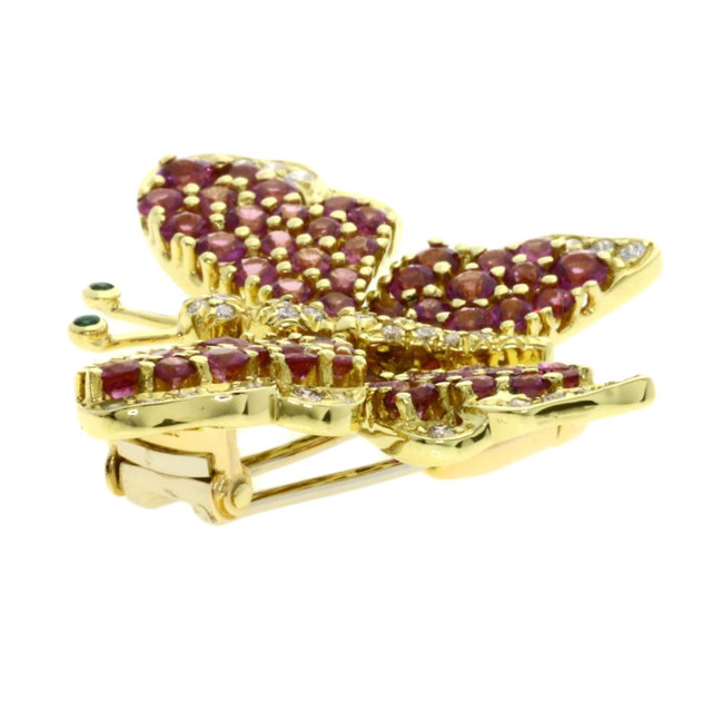 TIFFANY&Co. ティファニー バタフライ ピンクトルマリン ダイヤモンド