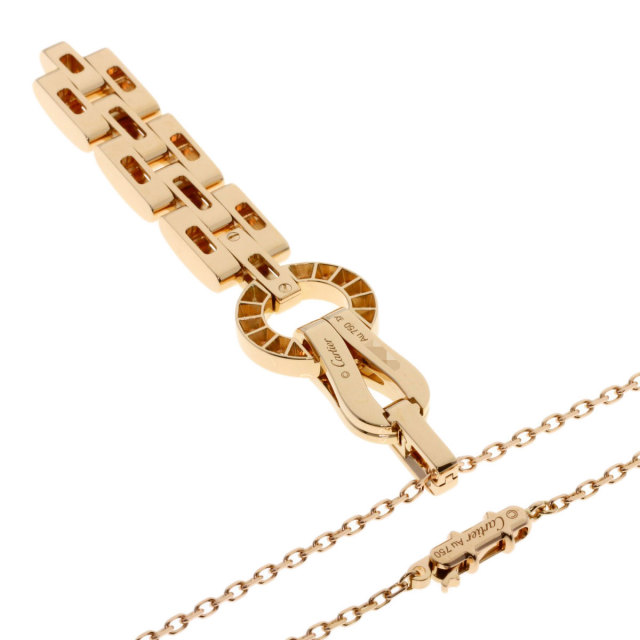 CARTIER カルティエ アグラフ ダイヤモンド ネックレス K18ピンク