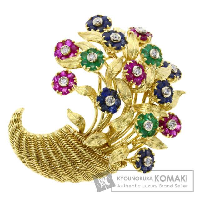 ティファニー ブローチ アンティーク フラワーモチーフ