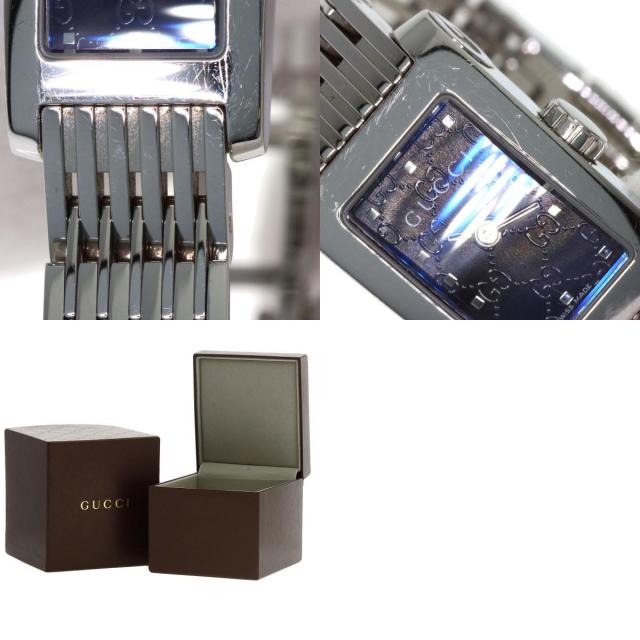 【美品・電池新品・余りコマ2個】GUCCI 8600L Gメトロ シルバー GG GUCCI グッチ 8600L Gメトロ レクタンブル 腕時計 ステンレススチール