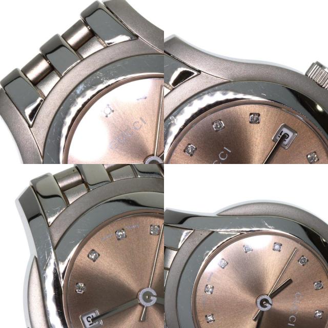 GUCCI グッチ 5500L 11P ダイヤモンド 腕時計 ステンレススチール/SS