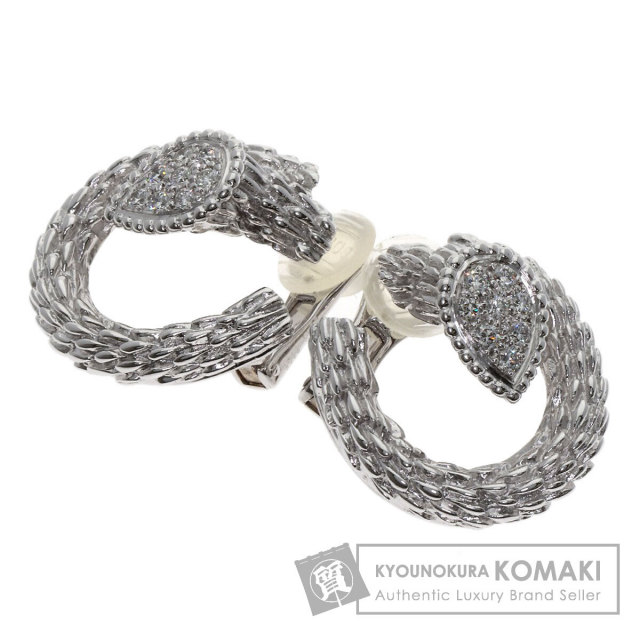 ブシュロン イヤリング セルパンボエム フープ ダイヤモンド