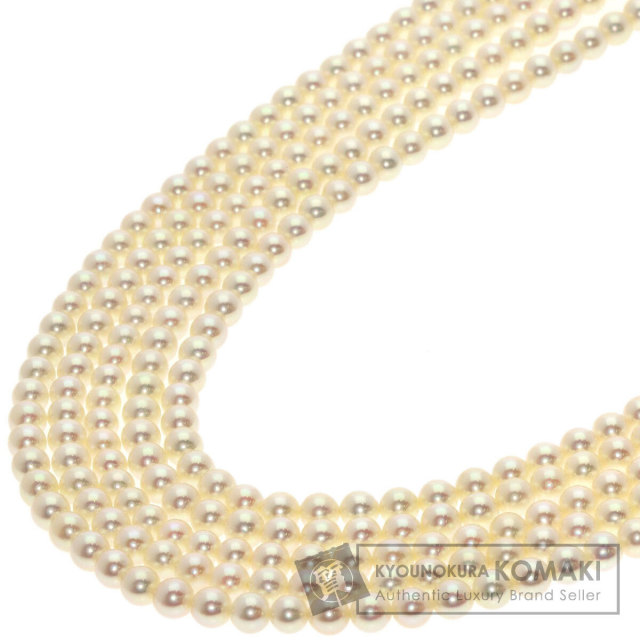 MIKIMOTO ミキモト ベビー パール 真珠 5連 ネックレス K18イエロー