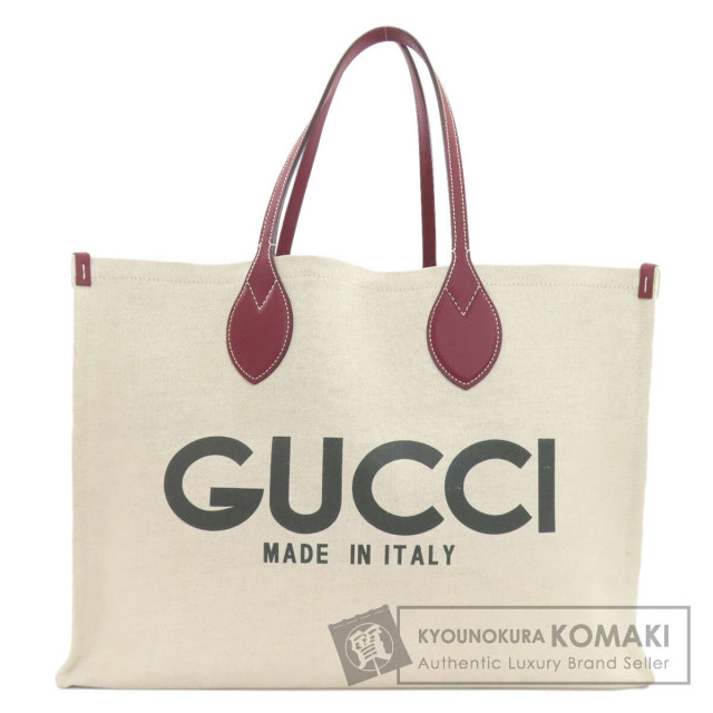 GUCCI グッチ 772177 ロゴ トートバッグ キャンバス レディース [中古