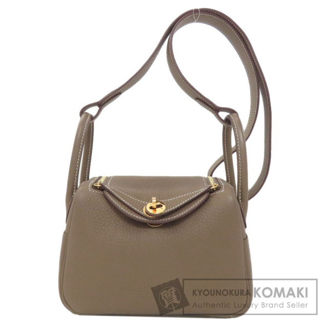 エルメス ハンドバッグ リンディ 20 ミニ エトープ ゴールド金具